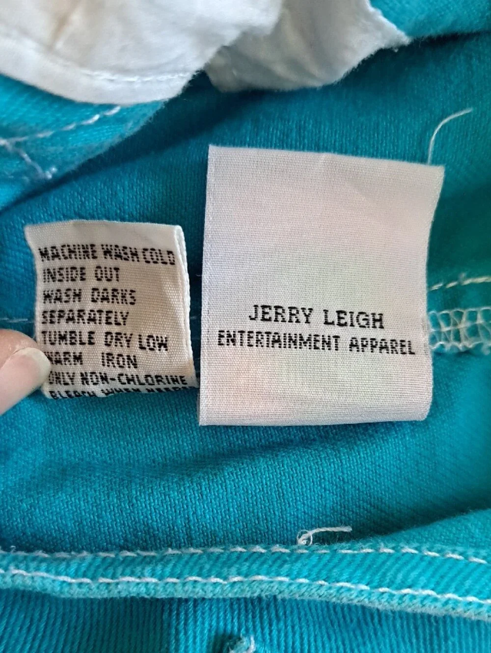 Disney By Jerry Leigh Teal Kids Short Overalls with Mickey & Friends‎ Embroidery